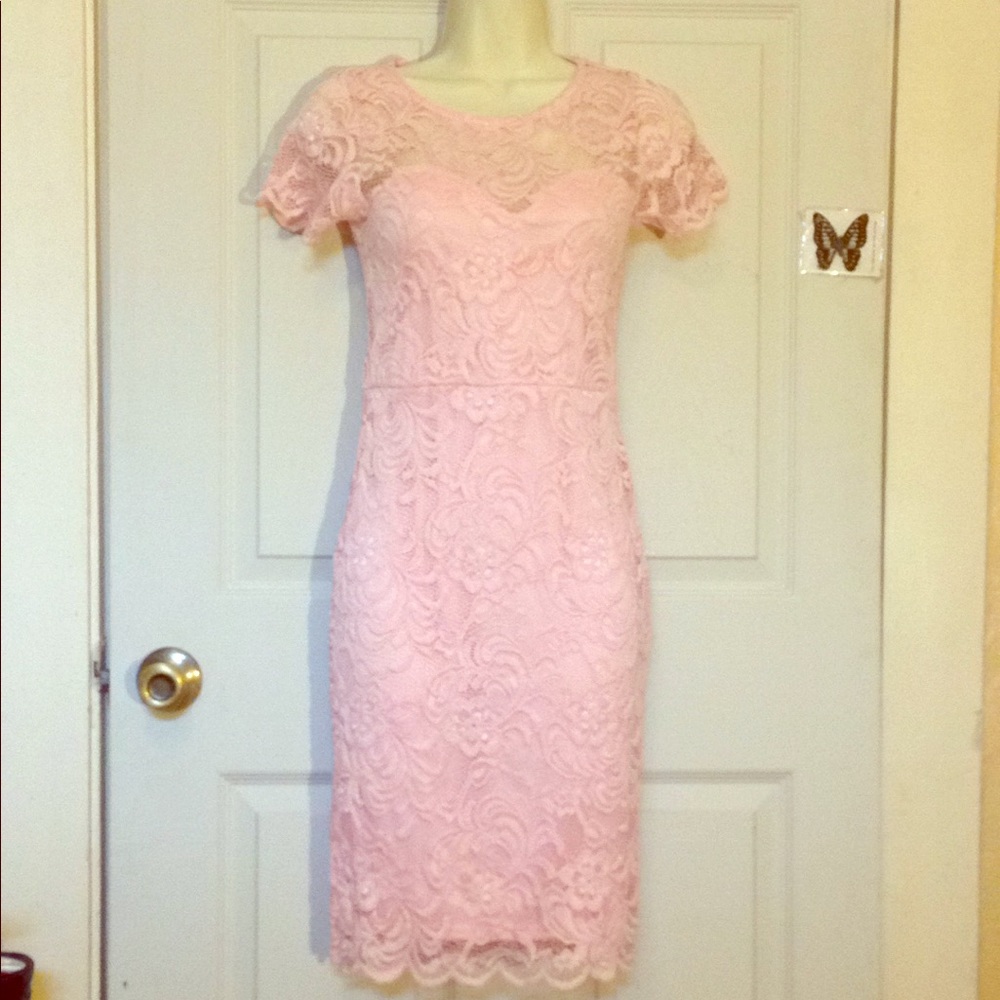 Ambiance pink lace dress